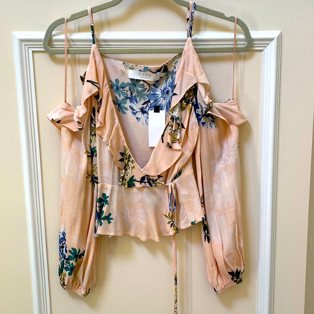 Floral off the shoulder blouse